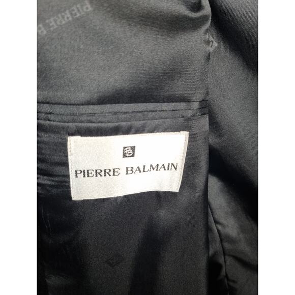 Pierre Balmain Wool Blazer Jacket Mens Size 46L Black Single Breasted Casual - Picture 8 of 9